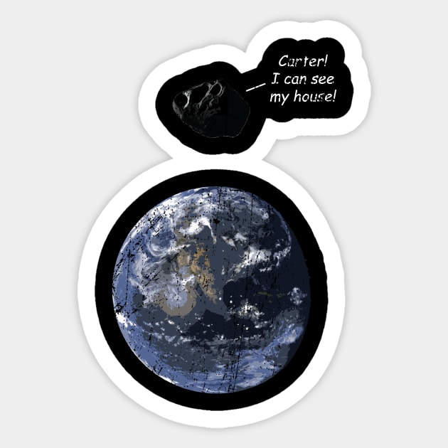 Asteroid Sticker by geekbias